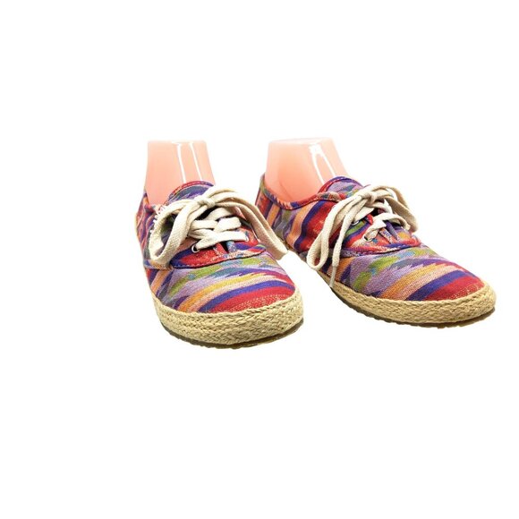 Womens Call It Spring Vegan Multicolor Lace Up Flats. - Picture 3 of 8